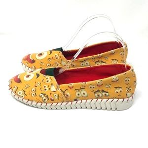 Emoji Eyes Slip On Sneakers